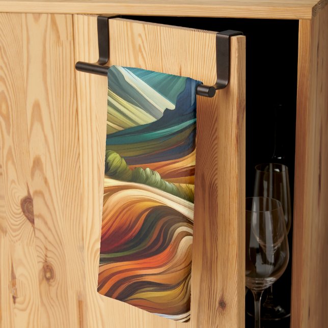 Paño De Cocina The Mountains   (Pliegue de tercios)