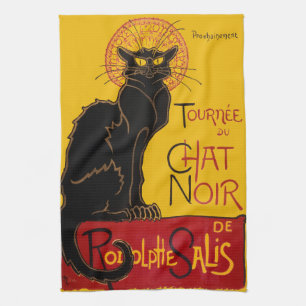 Paño De Cocina Theophile Steinlen - Le Chat Noir Vintage