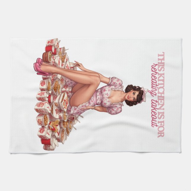 Paño De Cocina This Kitchen Is for Reheating Takeout Illustration (Horizontal)