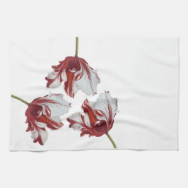 Paño De Cocina Three Red Tulips