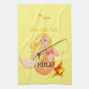 Paño De Cocina Thunder_Cove, Chica de la sirena pesquera divertid