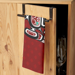 Paño De Cocina Thunderbird nativo americano de raza negra Kaigani