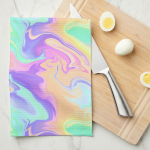 Paño De Cocina Tie Dye Swirl Marble Retro Groovy
