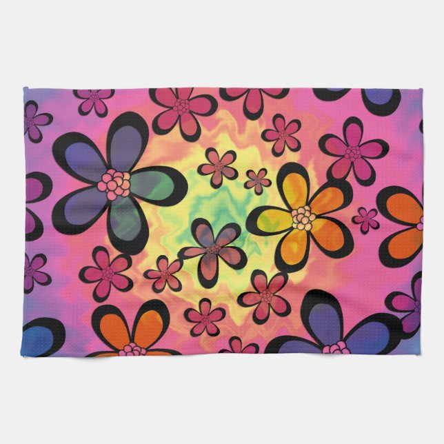 Paño De Cocina tiedye floral (Horizontal)