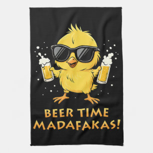 Paño De Cocina Tiempo de cerveza Madafakas Gracioso Meme Duck Goo