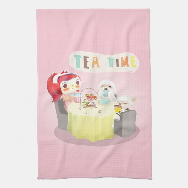 Paño De Cocina Tiempo de té (Vertical)