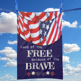 Paño De Cocina Tierra Patriótica de la Banda Azul Blanco Rojo Lib