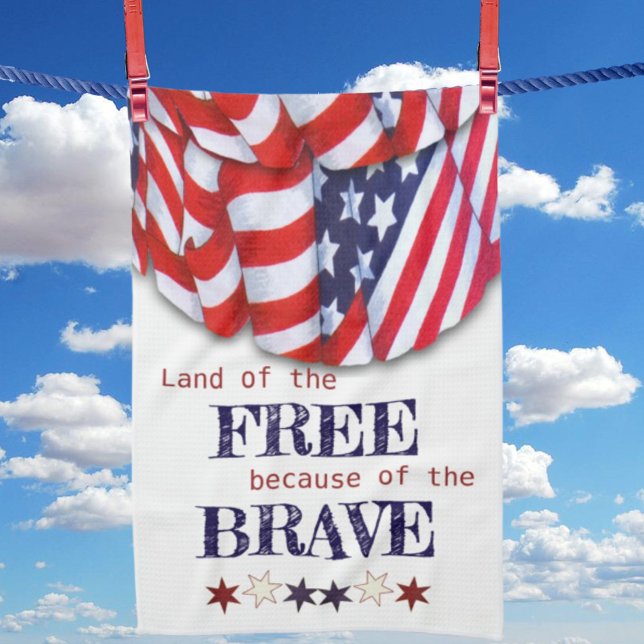 Paño De Cocina Tierra Patriótica de los Bunting libres (Subido por el creador)