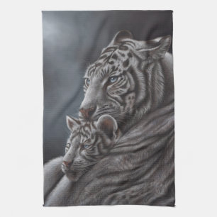 Paño De Cocina Tigre blanco