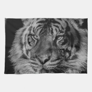 Paño De Cocina Tigre blanco y negro