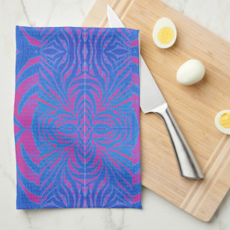 Paño De Cocina Tigre de Boho rosa y azul
