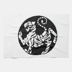 PAÑO DE COCINA TIGRE DE SHOTOKAN BLANCO Y NEGRO