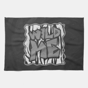 Paño De Cocina Tigre salvaje Impresión en blanco y negro