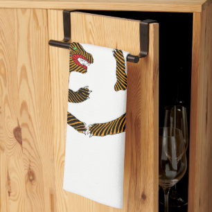 Paño De Cocina Tigres de arte folklórico de la antigua Japón