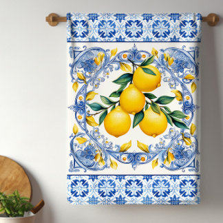 Paño De Cocina Tile Lemons Mediterráneo