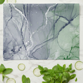 Paño De Cocina Tinta verde de alcohol