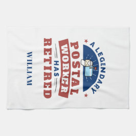 Paño De Cocina Tipografía de trabajador de oficina de correos jub