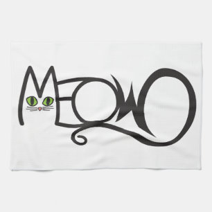 Paño De Cocina Tipografía Gato Maúlla
