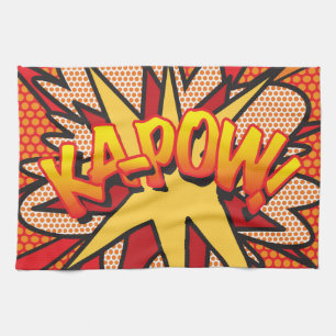 Paño De Cocina Tipografía moderna divertida de cómic KA-POW