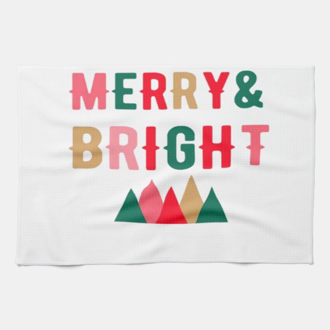 Paño De Cocina Tipografía negrita verde rojo y marrón (Horizontal)