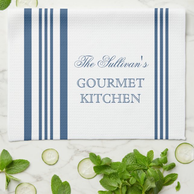 Paño De Cocina Tiras de cocina personalizadas de estilo francés (Doblado)