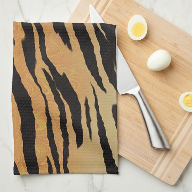 Paño De Cocina Tiras de tigre (Doblado Cuarto)