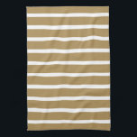 Paño De Cocina Tiras neutrales de teca<br><div class="desc">Patrones de rayas horizontales en una paleta de colores neutros cálidos.</div>