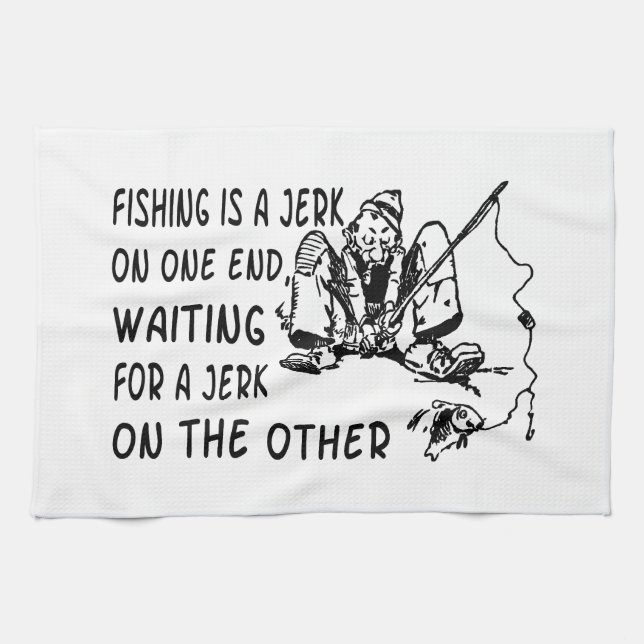 Paño De Cocina Tirón de la pesca (Horizontal)