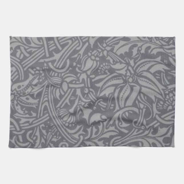 Paño De Cocina Tistle escocés Knot William Morris Style (Horizontal)