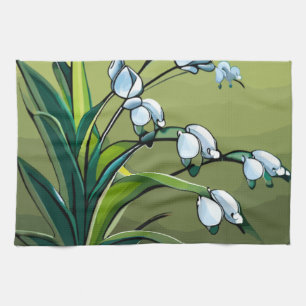 Paño De Cocina toalla: Lily encantadora: Delicada danza de Spring