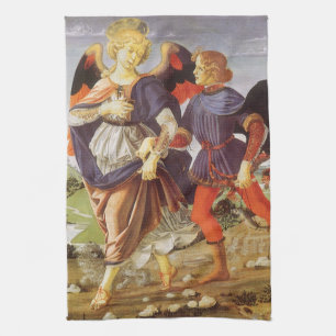 Paño De Cocina Tobías y el ángel por Andrea del Verrocchio