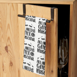 Paño De Cocina Todo Lo Que Necesito Es Café Y Mascara