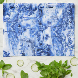 Paño De Cocina Toile Chinoiserie, sauce azul, china azul