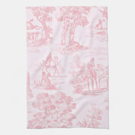 Paño De Cocina Toile de Juoy Vintage Rosa Patrón Francés