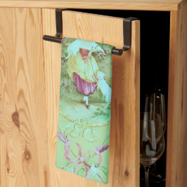 Paño De Cocina Toile victoriano antiguo Rococo Estilo Sage Verde