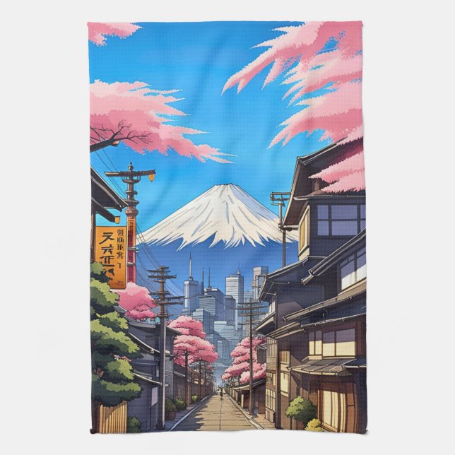 Paño De Cocina Tokio Mt Fuji  (Vertical)