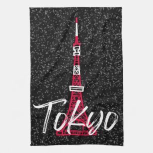 Paño De Cocina Tokyo Tower Sketch de Minato, Tokio, Japón