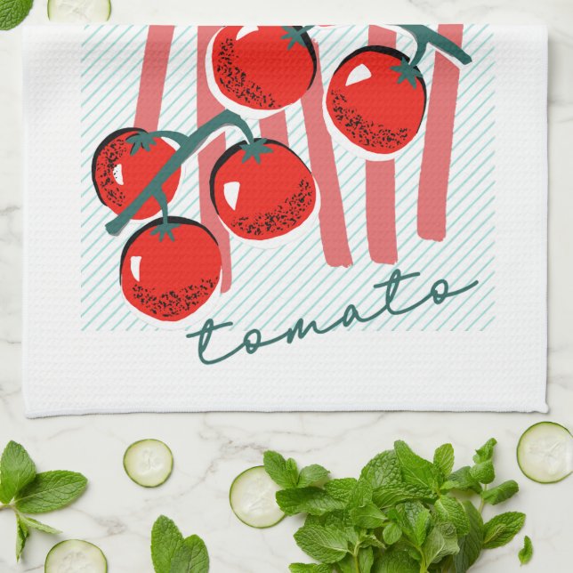 Paño De Cocina Tomates caprichosos Italia  (Doblado)