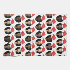 Paño De Cocina Tonos de Melanin, mujeres negras, Feliz Navidad