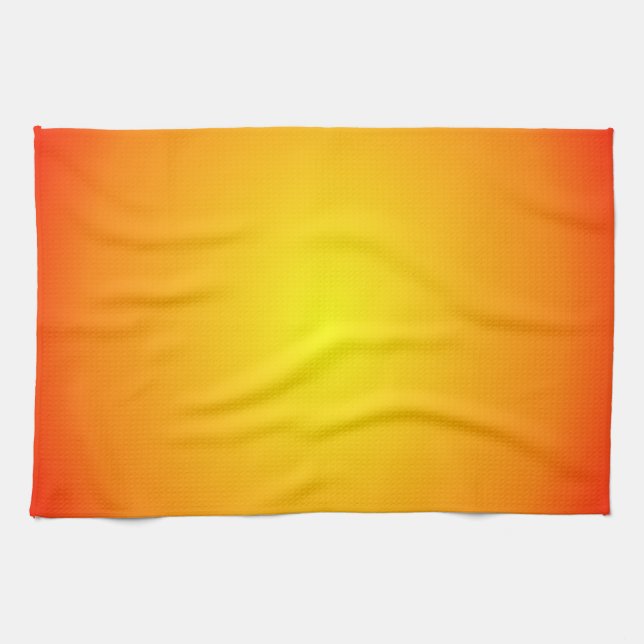 Paño De Cocina Tonos de Naranja amarillo alegre brillante (Horizontal)