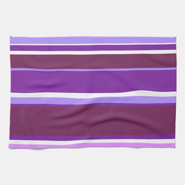 Paño De Cocina Tonos de rayas violetas (Horizontal)