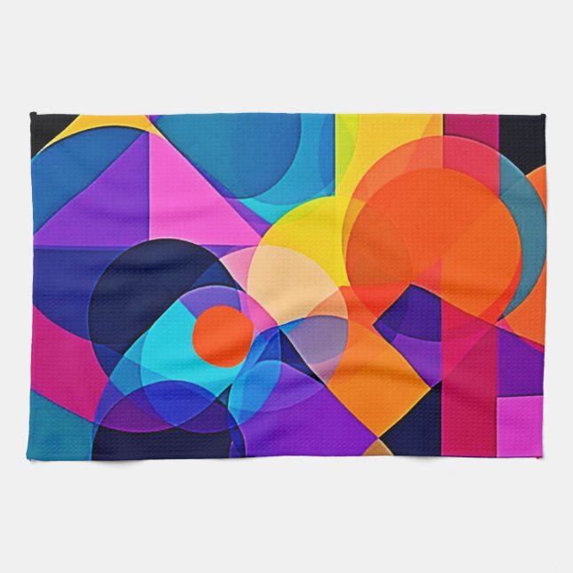 Paño De Cocina Tonos superpuestos: Fusión abstracta (Horizontal)