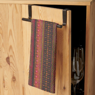 Paño De Cocina Tonos terrosos oscuros inspirados en tela de barro