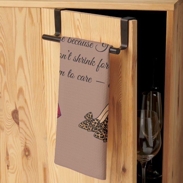 Paño De Cocina Too Glam To Care – Chic Quote  (Pliegue de tercios)