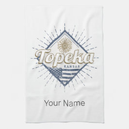 Paño De Cocina Topeka City Kansas Estados Unidos Sunflower Estado