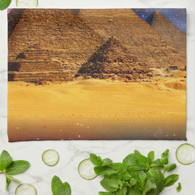 Paño De Cocina tormenta cósmica sobre egipto (Doblado)