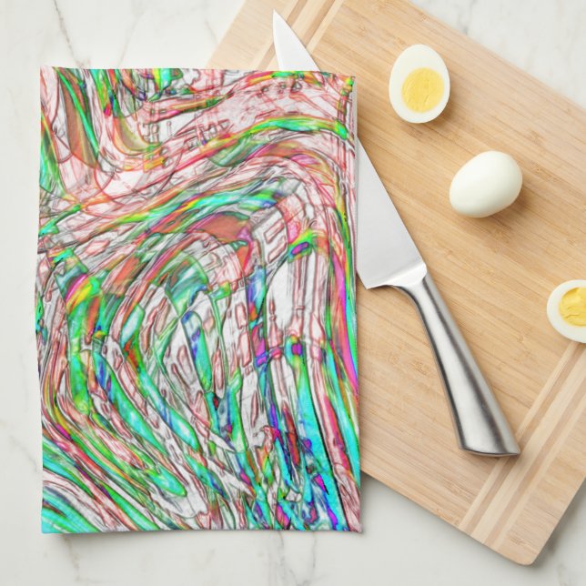 Paño De Cocina Tormenta de huellas torcidas (Doblado Cuarto)