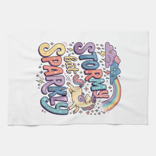 Paño De Cocina Tormenta de Unicornio pero Diseño de Merch Caprich