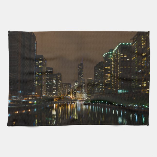 Paño De Cocina Tormenta se avecina sobre Chicago (Horizontal)