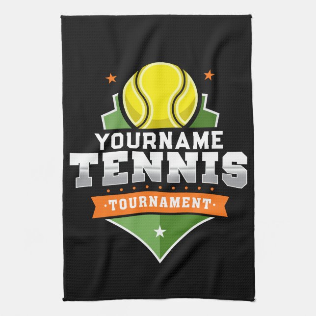 Paño De Cocina Torneo Personalizado de NOMBRE para Jugador de Ten (Vertical)